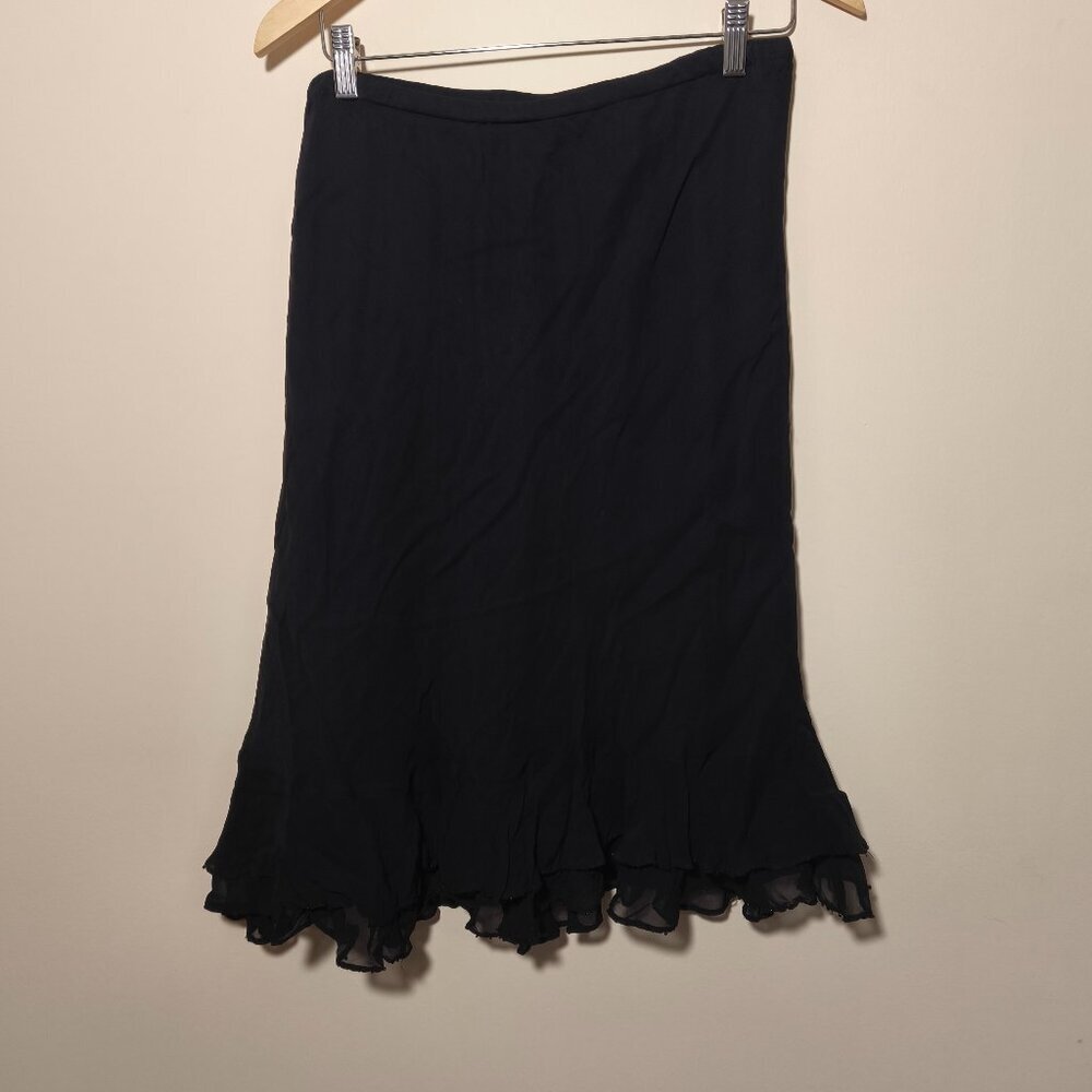 y2k Paradise NYC Beaded Asymmetrical Slip Skirt sz XL Whimsygoth Fairy Grunge
